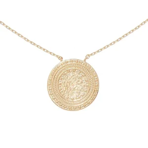 By Jollia Collier médaille gravée (plaqué or) Online