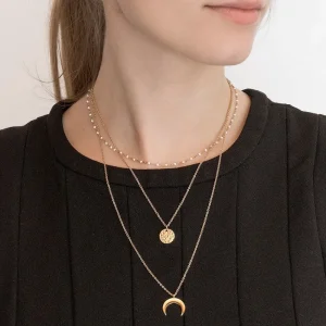 Siloé Collier multirangs corne (blanc) Online