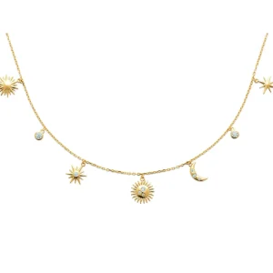 By Jollia Collier multi-soleils et lunes zircons Best