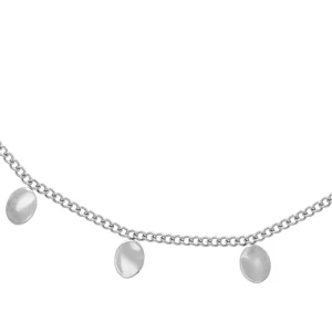Siloé Collier pastilles ovales martelées (argenté) Clearance