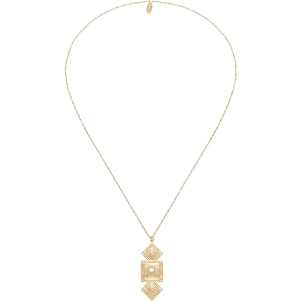 collier_pendentif_mdaille_1.webp Viadoli Collier pendentif médailles ethniques (nacre) Fashion