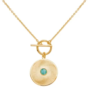 Viadoli Collier pendentif vrillé et pierre (doré) Online