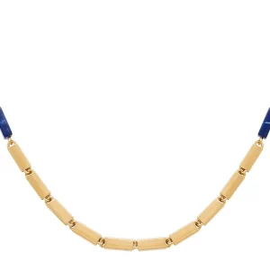 Viadoli Collier perlé et pierres (lapis) Best