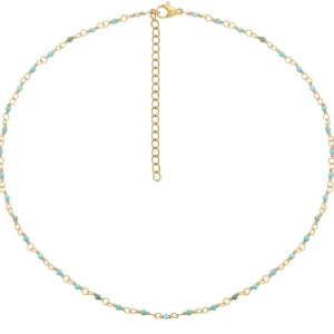 Siloé Collier perles fines turquoise (doré) Online