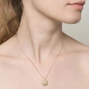 Viadoli Collier petite médaille escargot (doré) New