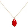 Viadoli Collier pierre corail ovale (doré) New