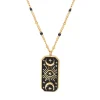 Siloé Collier plaque black talisman œil Hot