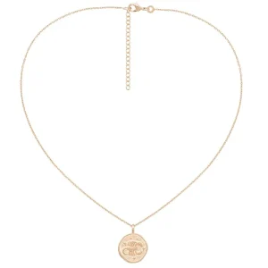 By Jollia Collier signe astro Scorpion à graver (plaqué or) Discount