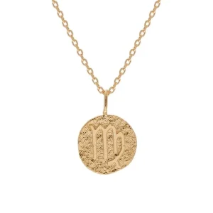 By Jollia Collier signe astrologique Vierge (plaqué or) Discount