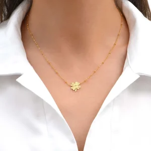 Siloé Collier simple trèfle Discount