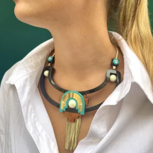 Gissa Bicalho Collier Tikal turquoise New