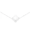 By Jollia Collier trèfle blanc (argent) Discount