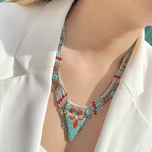 By Jollia Collier Turquoise Tibétain Hot
