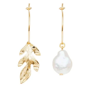 Viadoli Créoles asymétriques nacre (doré) New