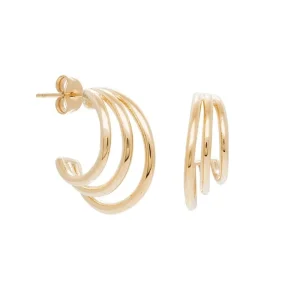 By Jollia Créoles triple (plaqué or) Clearance