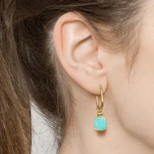 Siloé Créoles vintage (amazonite turquoise) Fashion