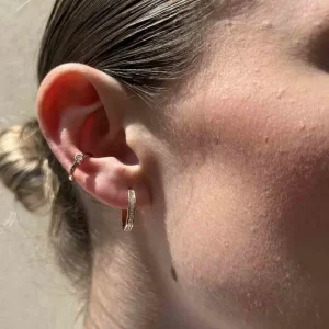 By Jollia Créoles zircons (plaqué or) Fashion