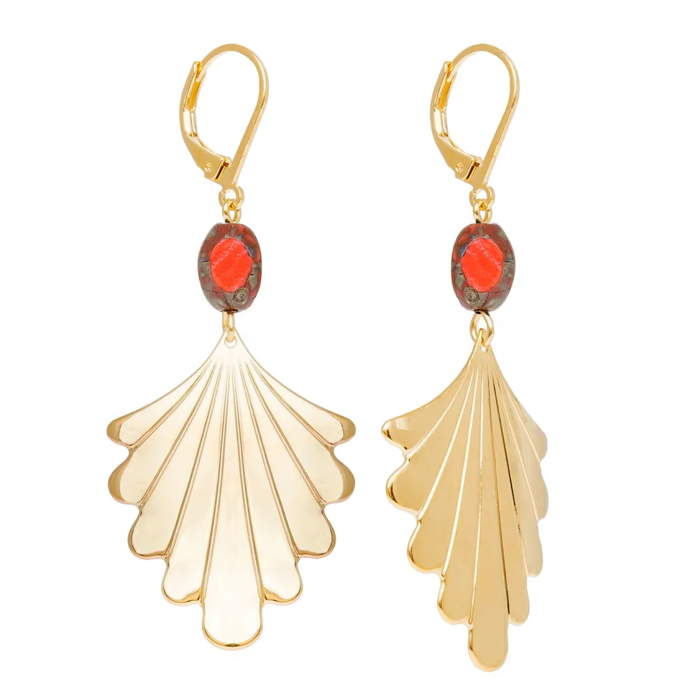 mini_croles_pendantes_ros_0.webp Viadoli Mini créoles pendantes rose (doré) Online