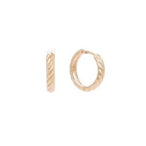 By Jollia Mini créoles torsadées (plaqué or) Clearance
