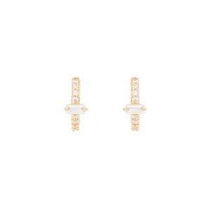 By Jollia Mini créoles zircons et cristal (blanc) Outlet