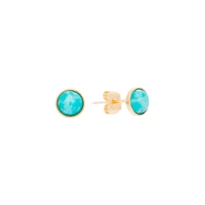 Viadoli Puces d'oreilles rondes (amazonite) Clearance