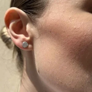 By Jollia Puces rondes brillantes (argent) Sale