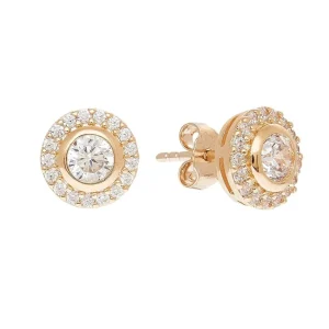 By Jollia Puces rondes cristaux et strass (plaqué or) Online