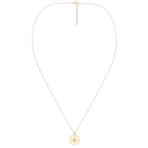 Siloé Sautoir médaille étoile chaine perlée (doré) Hot