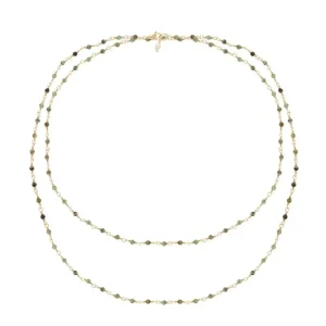 Siloé Sautoir perles fines turquoise africaine (doré) Hot