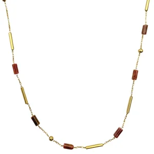 Zag Bijoux Sautoir petites pierres bordeaux Online