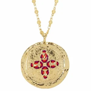 Naode Sautoir talisman rouge prune GM Online